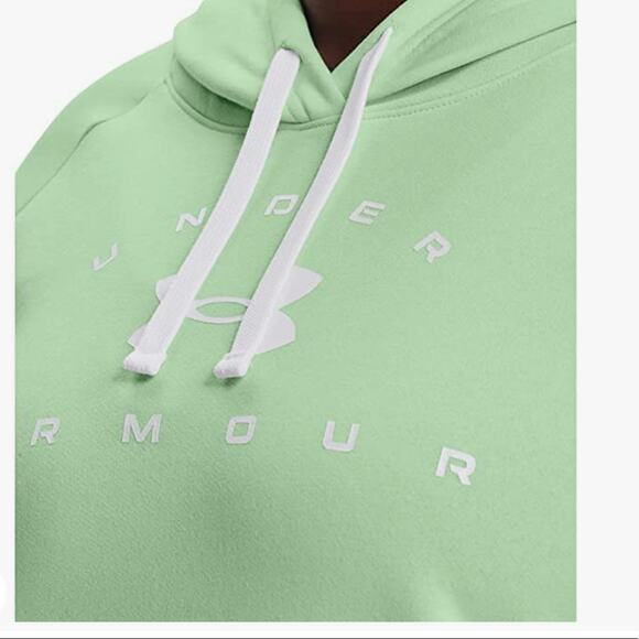 Under Armour Sweatshirt NWT UA Plus Size Green Pullover Hoodie Womens Size 1X - Picture 3 of 5